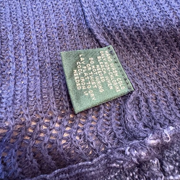 Ralph Lauren Blue Linen Mesh Open Front Cardigan Sweater Size S - Picture 5 of 11